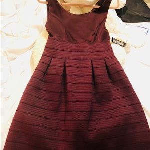 NY&C flare dress. NWT Maroon color.